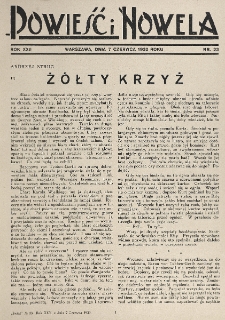 Powieść i Nowela. R. 22, nr 23 (7 czerwca 1930)