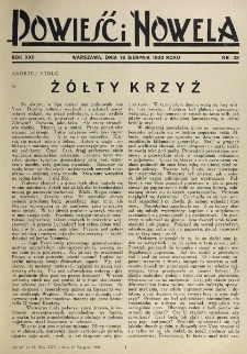 Powieść i Nowela. R. 22, nr 33 (16 sierpnia 1930)