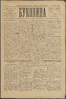 Bukovina. R. 21, č. 72 (1905)