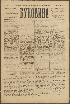 Bukovina. R. 21, č. 115 (1905)