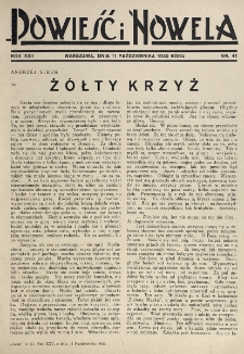 Powieść i Nowela. R. 22, nr 41 (11 października 1930)