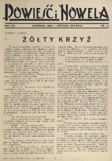 Powieść i Nowela. R. 22, nr 44 (1 listopada 1930)