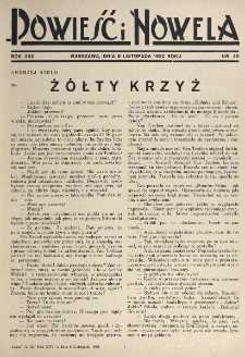 Powieść i Nowela. R. 22, nr 45 (8 listopada 1930)