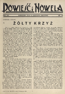Powieść i Nowela. R. 22, nr 46 (15 listopada 1930)