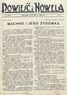 Powieść i Nowela. R. 21, nr 1 (5 stycznia 1929)