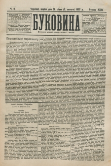 Bukovina. R. 23, č. 9 (1907)