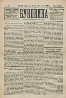 Bukovina. R. 23, č. 13 (1907)