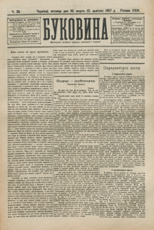 Bukovina. R. 23, č. 38 (1907)