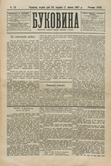 Bukovina. R. 23, č. 73 (1907)