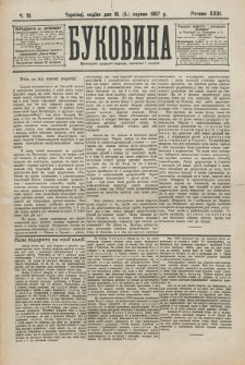 Bukovina. R. 23, č. 91 (1907)