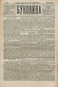Bukovina. R. 23, č. 95 (1907)