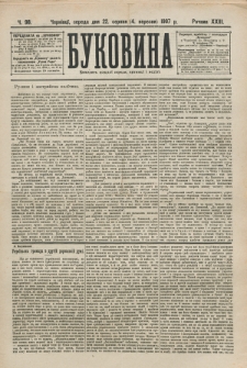 Bukovina. R. 23, č. 98 (1907)