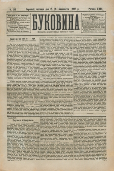 Bukovina. R. 23, č. 129 (1907)