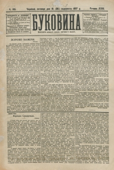 Bukovina. R. 23, č. 135 (1907)