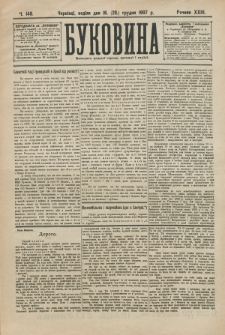 Bukovina. R. 23, č. 148 (1907)