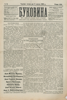 Bukovina. R. 25, č. 31 (1909)