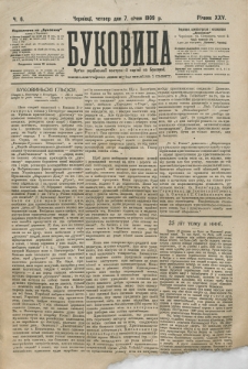 Bukovina. R. 25, č. 6 (1907)