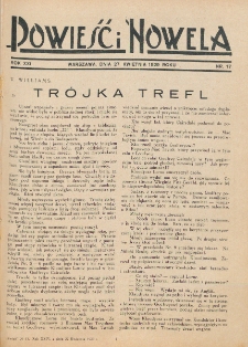 Powieść i Nowela. R. 21, nr 17 (27 kwietnia 1929)