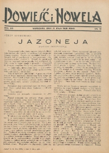 Powieść i Nowela. R. 21, nr 19 (11 maja 1929)