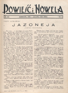 Powieść i Nowela. R. 21, nr 22 (1 czerwca 1929)