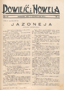 Powieść i Nowela. R. 21, nr 24 (15 czerwca 1929)