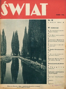 Świat : pismo tygodniowe ilustrowane poświęcone życiu społecznemu, literaturze i sztuce. R. 29, nr 18 (5 maja 1934)