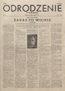 Odrodzenie : tygodnik. R. 4, nr 3=112 (19 stycznia 1947)