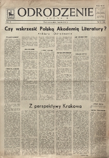 Odrodzenie : tygodnik. R. 4, nr 10=119 (9 marca 1947)