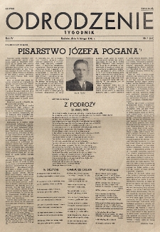 Odrodzenie : tygodnik. R. 4, nr 7=116 (16 lutego 1947)