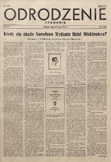 Odrodzenie : tygodnik. R. 4, nr 8=117 (23 lutego 1947)