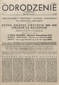 Odrodzenie : tygodnik. R. 4, nr 9=118 (2 marca 1947)