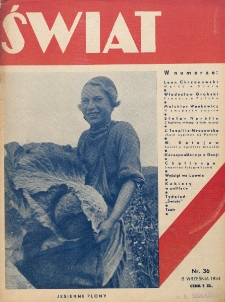 Świat : pismo tygodniowe ilustrowane poświęcone życiu społecznemu, literaturze i sztuce. R. 29, nr 36 (8 września 1934)