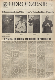 Odrodzenie : tygodnik. R. 4, nr 24=133 (15 czerwca 1947)