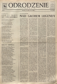 Odrodzenie : tygodnik. R. 4, nr 25=134 (22 czerwca 1947)