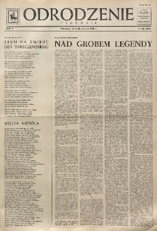 Odrodzenie : tygodnik. R. 4, nr 25=134 (22 czerwca 1947)