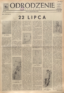 Odrodzenie : tygodnik. R. 4, nr 29=138 (20 lipca 1947)