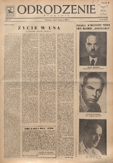 Odrodzenie : tygodnik. R. 4, nr 31=140 (3 sierpnia 1947)