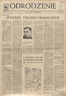 Odrodzenie : tygodnik. R. 4, nr 37=146 (14 września 1947)