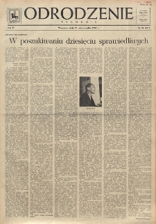 Odrodzenie : tygodnik. R. 4, nr 42=151 (19 października 1947)