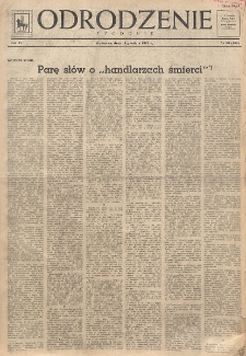 Odrodzenie : tygodnik. R. 4, nr 49=158 (14 grudnia 1947)