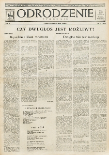 Odrodzenie : tygodnik. R. 5, nr 22=183 (30 maja 1948)