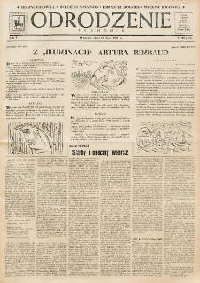 Odrodzenie : tygodnik. R. 5, nr 29=190 (18 lipca 1948)