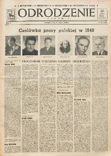 Odrodzenie : tygodnik. R. 5, nr 31=192 (1 sierpnia 1948)