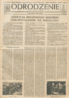 Odrodzenie : tygodnik. R. 5, nr 36=197 (5 września 1948)