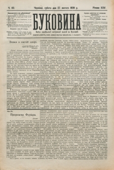 Bukovina. R. 25, č. 43 (1909)