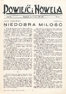 Powieść i Nowela. R. 20, nr 27 (7 lipca 1928)
