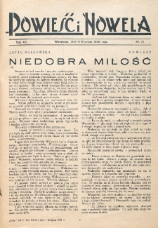 Powieść i Nowela. R. 20, nr 31 (4 sierpnia 1928)