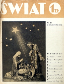 Świat : pismo tygodniowe ilustrowane poświęcone życiu społecznemu, literaturze i sztuce. R. 28, nr 51 (23 grudnia 1933)