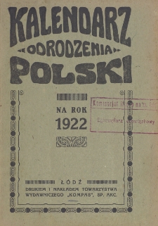 Kalendarz Odrodzenia Polski na Rok 1922