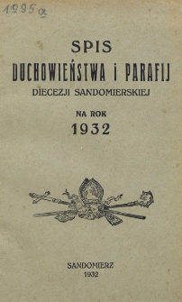 Spis Duchowieństwa i Parafij Diecezji Sandomierskiej na Rok 1932